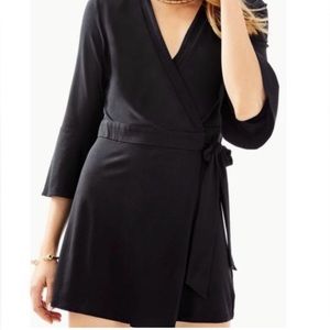 NWT Lilly Pulitzer Karlie Wrap Romper Black